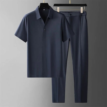 Conjunto de Dos Piezas con Corte Amplio para Hombre | Ideal para Uso Diario y Clima Cálido