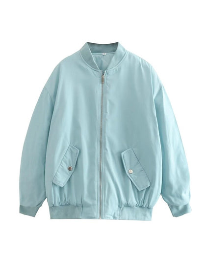 Chaqueta Bomber con Cierre de Cremallera para Mujer | Ideal para Uso Diario y Actividades al Aire Libre