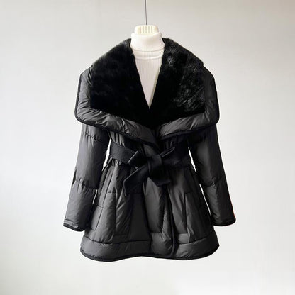 Abrigo Largo con Cuello Amplio para Mujer | Ideal para Jornadas Frías