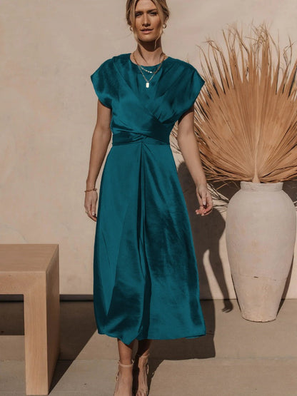 Vestido Cruzado con Cintura Ajustable para Mujer | Ideal para Uso Diario y Eventos