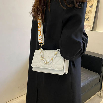 Bolso de Mano Acolchado con Cierre de Solapa para Mujer | Ideal para Uso Diario y Salidas