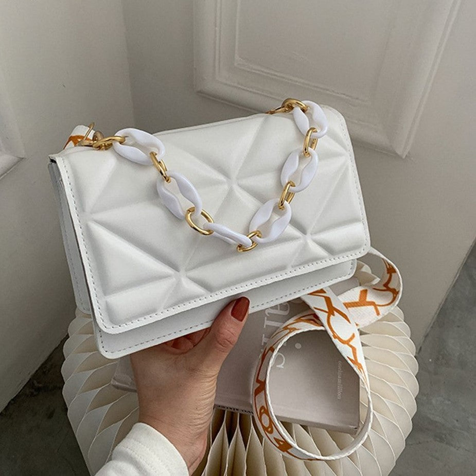 Bolso de Mano Acolchado con Cierre de Solapa para Mujer | Ideal para Uso Diario y Salidas