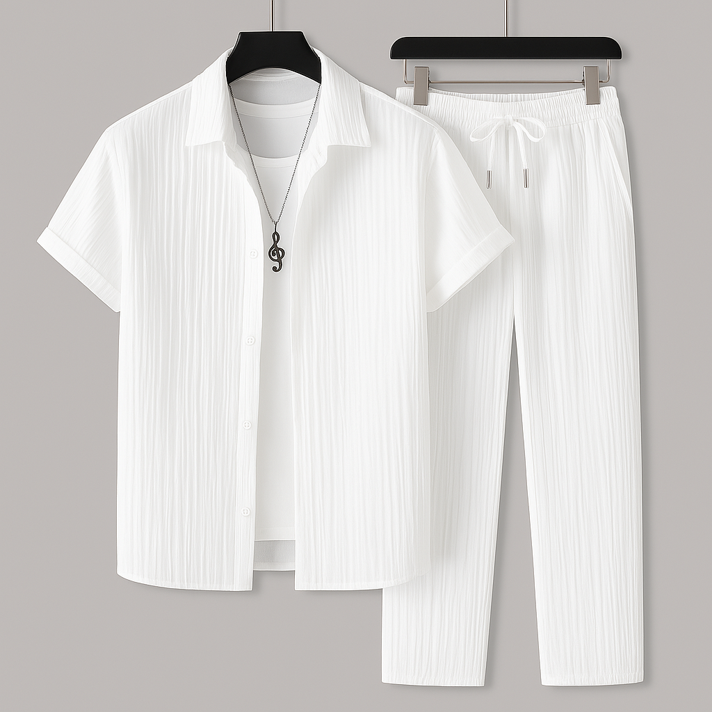 Conjunto de Dos Piezas con Corte Amplio y Cintura Ajustable para Mujer | Ideal para Uso Diario