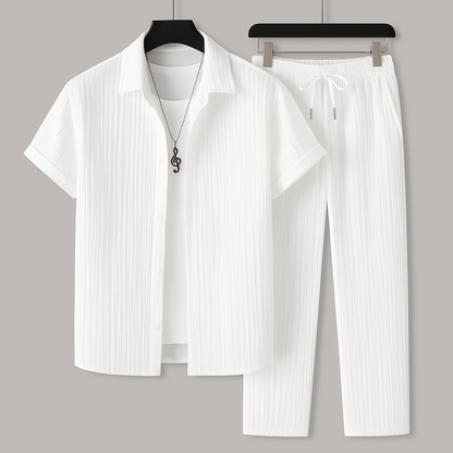 Conjunto de Dos Piezas con Corte Amplio y Cintura Ajustable para Mujer | Ideal para Uso Diario