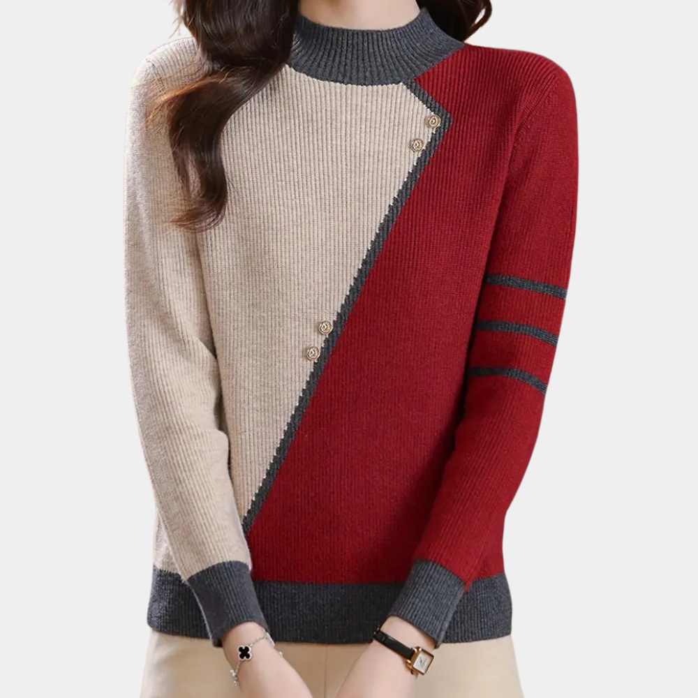 Jersey de Mujer con Diseño Asimétrico y Detalles de Botones | Ideal para Uso Diario