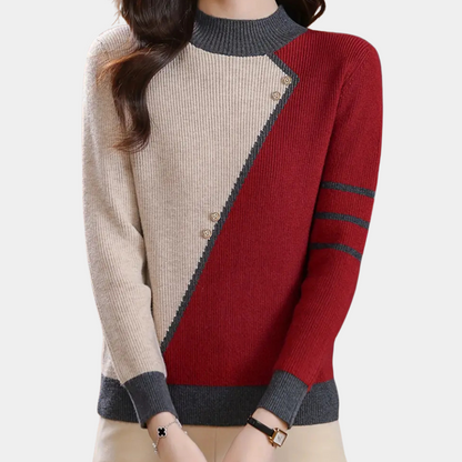 Jersey de Mujer con Diseño Asimétrico y Detalles de Botones | Ideal para Uso Diario
