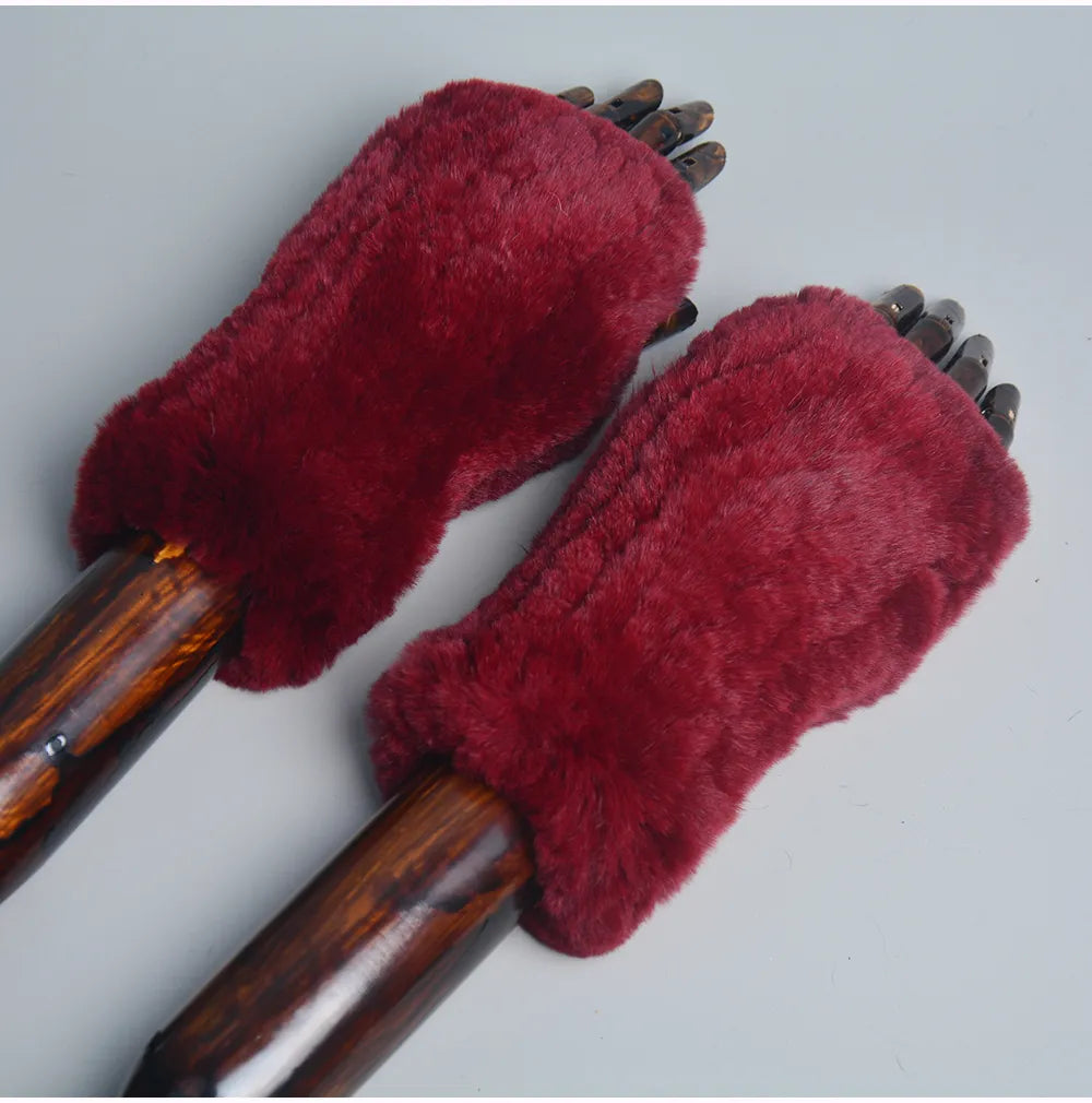 Guantes Sin Dedos con Diseño Elástico para Mujer | Ideal para Invierno