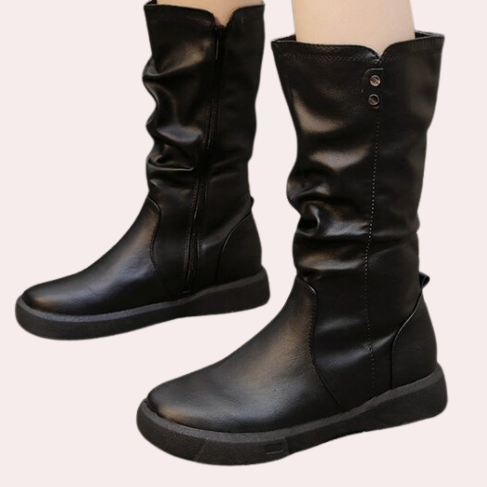 Botas con Diseño Funcional De Media Caña para Mujer | Ideales para Días Fríos