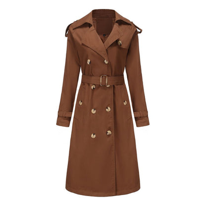 Trench-Coat Para Mujer con Cinturón Ajustable y Cierre Frontal | Ideal Para Uso Diario en Temporadas Variables