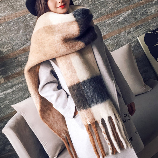 Bufanda Con Diseño De Cuadros Para Adultos | Ideal Para Invierno