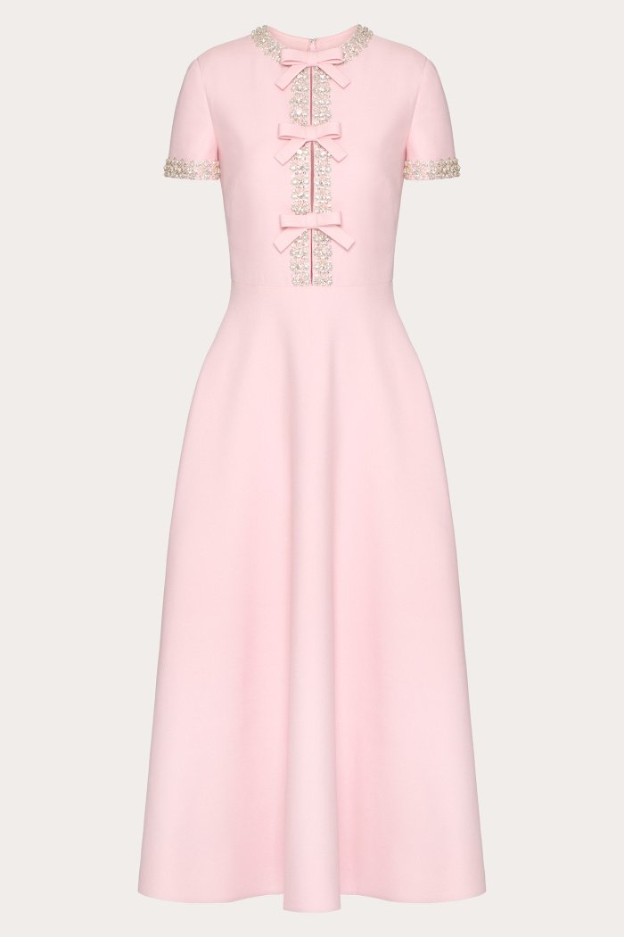 Vestido Midi con Cierre Trasero y Nudo Decorativo para Mujer | Ideal para Eventos Formales