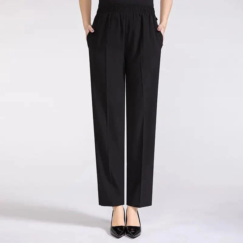 Pantalón con Cintura Alta y Corte Recto para Mujer | Ideal para Uso Diario e Informal