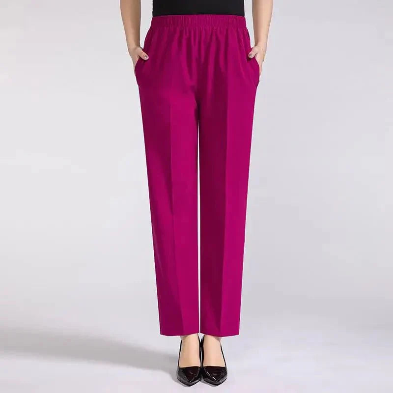 Pantalón con Cintura Alta y Corte Recto para Mujer | Ideal para Uso Diario e Informal