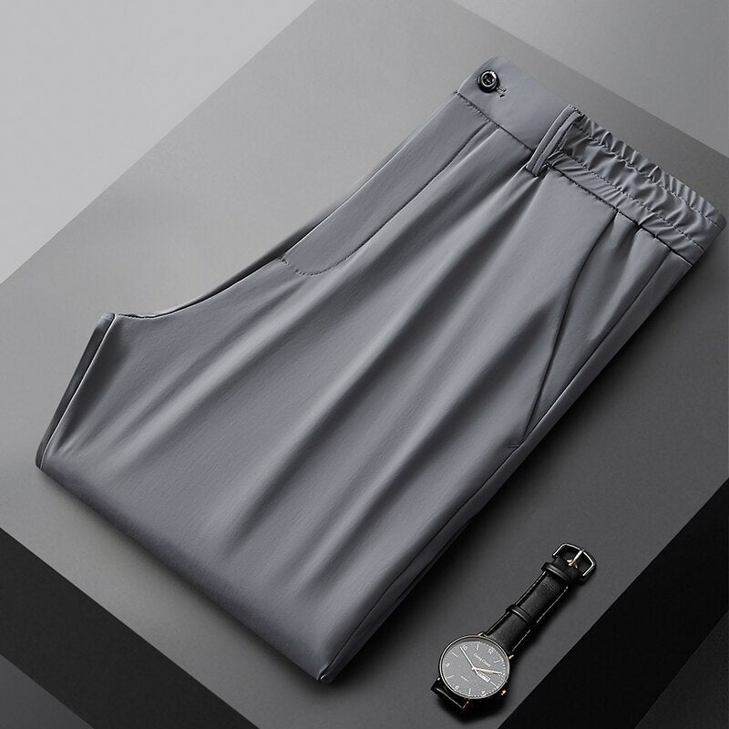 Pantalón Slim-Fit con Cierre de Cremallera para Hombre | Ideal para Entornos Profesionales