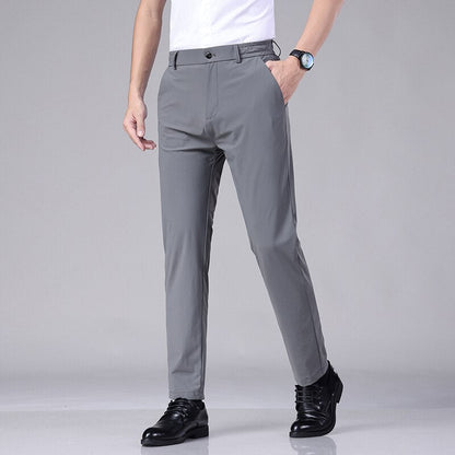 Pantalón Slim-Fit con Cierre de Cremallera para Hombre | Ideal para Entornos Profesionales