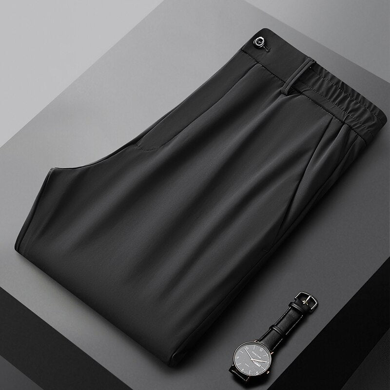 Pantalón Slim-Fit con Cierre de Cremallera para Hombre | Ideal para Entornos Profesionales